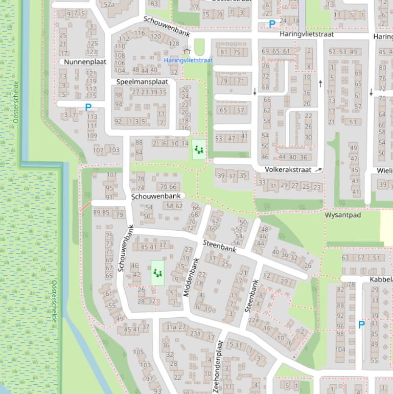 Kaart van  Schouwenbank.