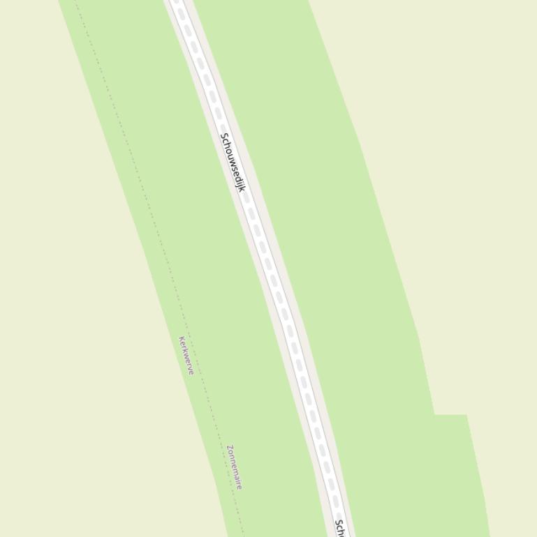 Kaart van de Schouwsedijk.