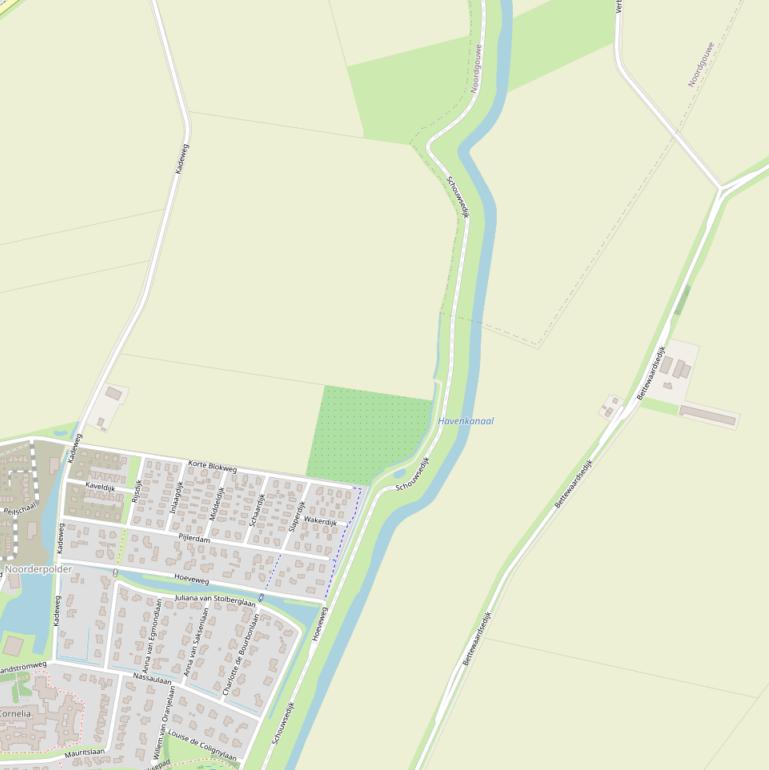 Kaart van de Schouwsedijk.