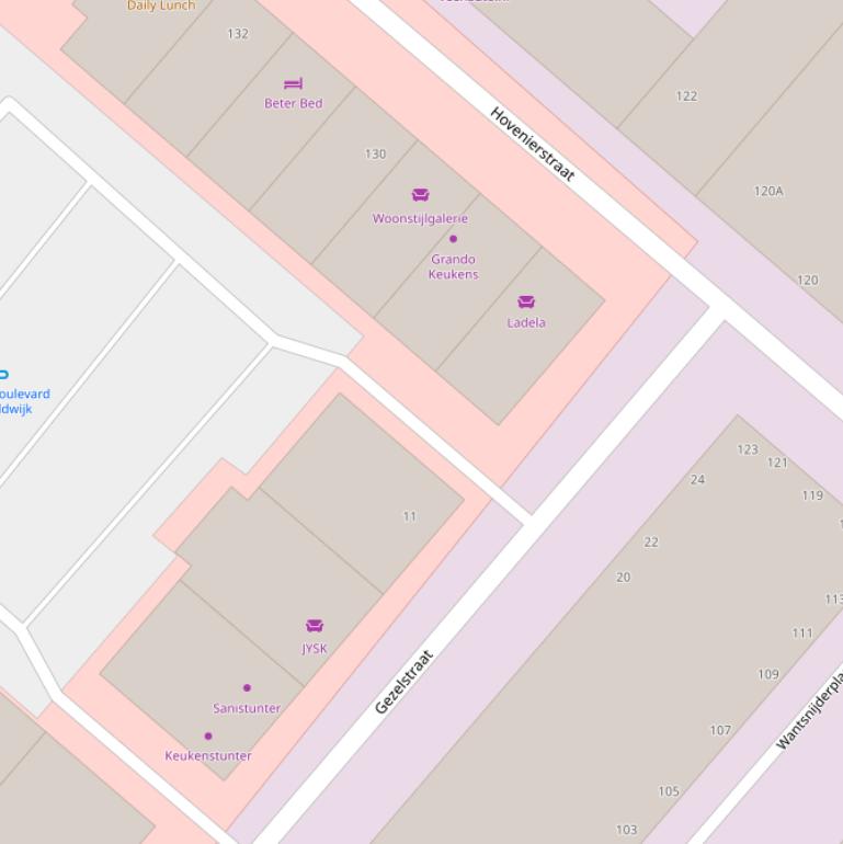 Kaart van het Schrijnwerkersplein.