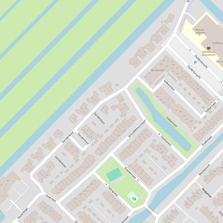 Kaart van de Schuddebeurslaan.