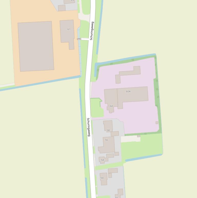 Kaart van de Schuringaweg.