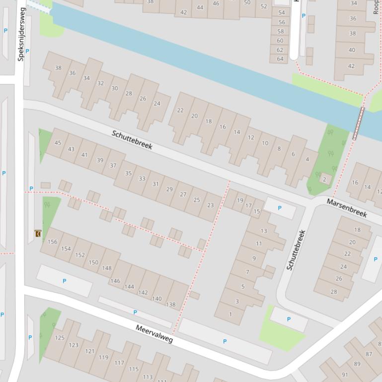 Kaart van  Schuttebreek.