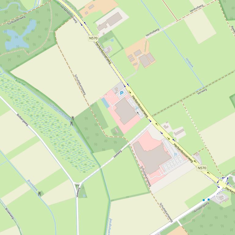 Kaart van de Schuttekampweg.