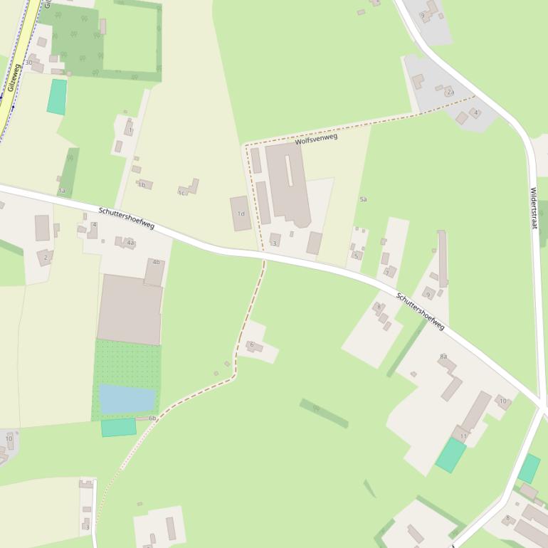 Kaart van de Schuttershoefweg.