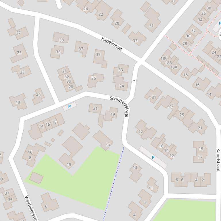 Kaart van de Schuttersstraat.