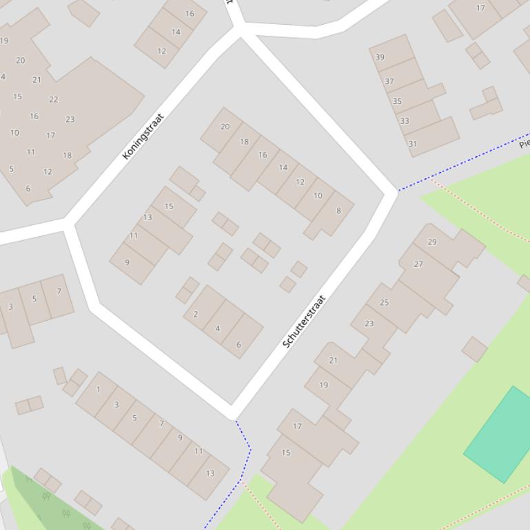 Kaart van de Schutterstraat.