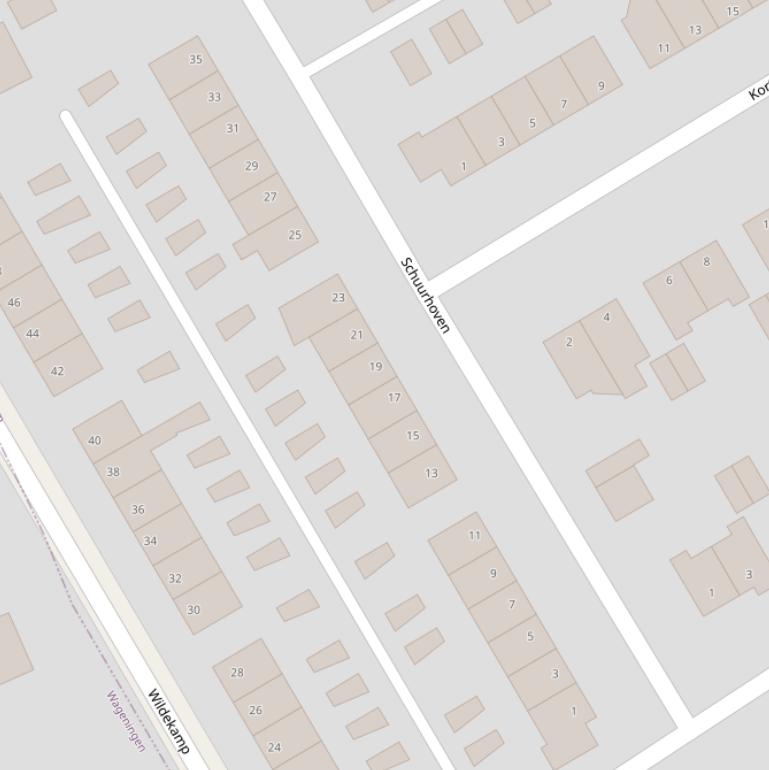 Kaart van  Schuurhoven.