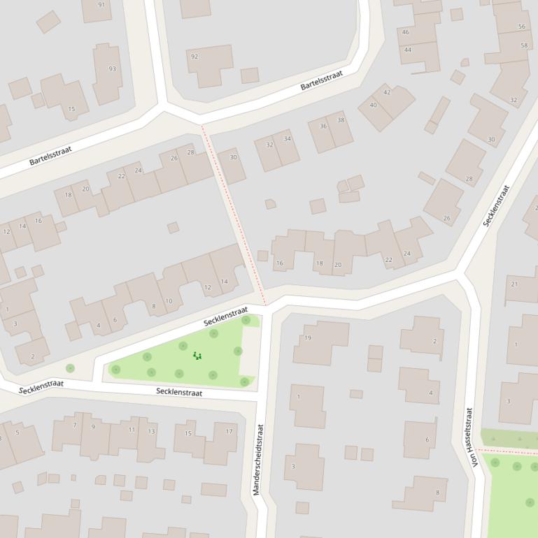 Kaart van de Secklenstraat.