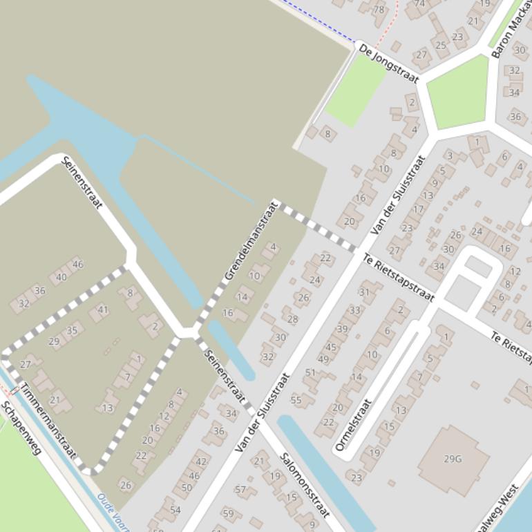 Kaart van de Seinenstraat.