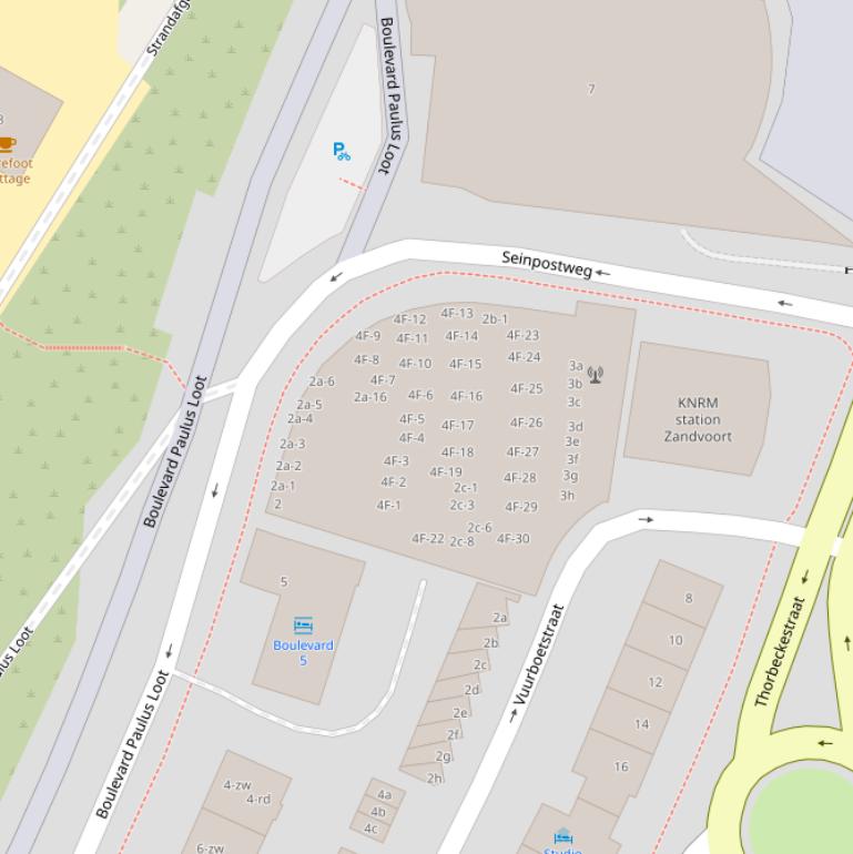 Kaart van de Seinpostweg.