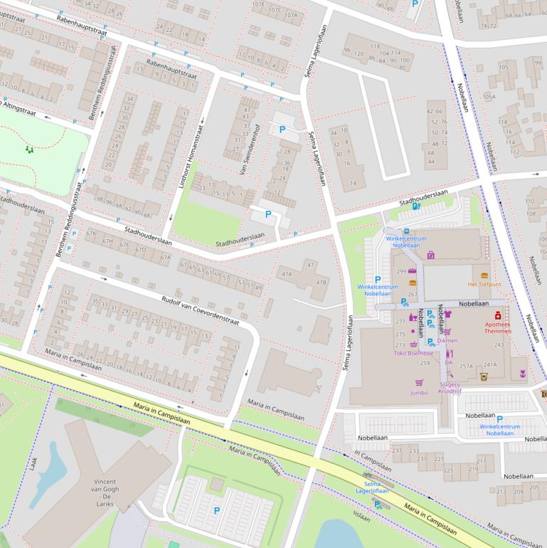 Kaart van de Selma Lagerlöflaan.