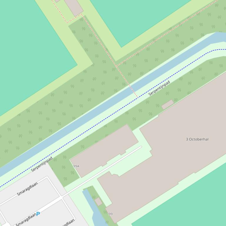 Kaart van het Serpentijnpad.