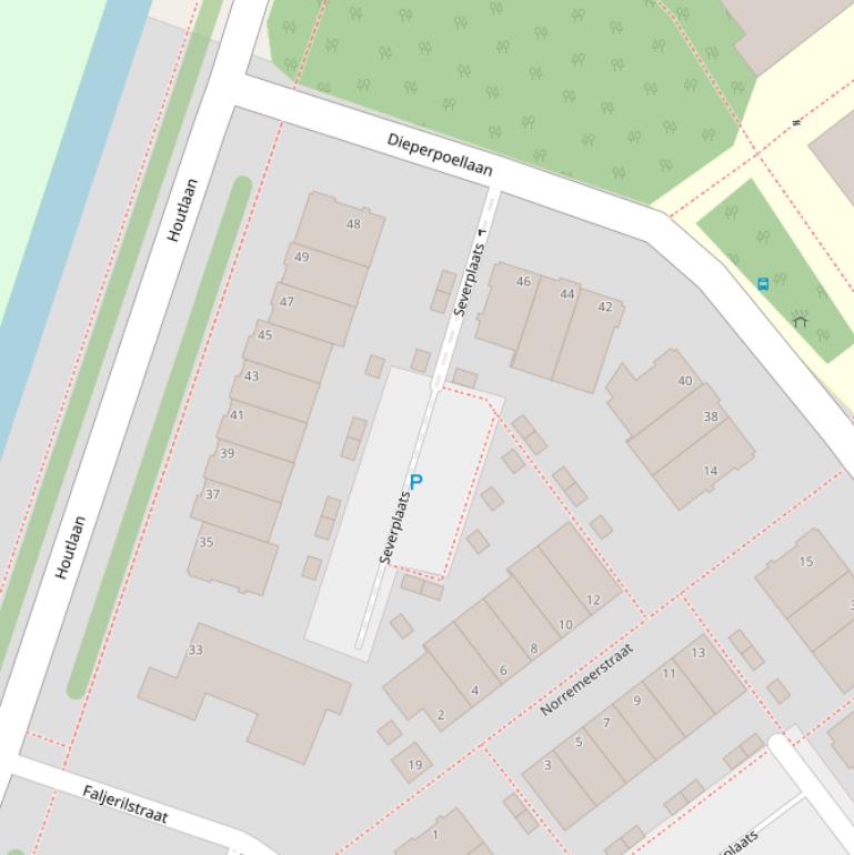 Kaart van de Severplaats.