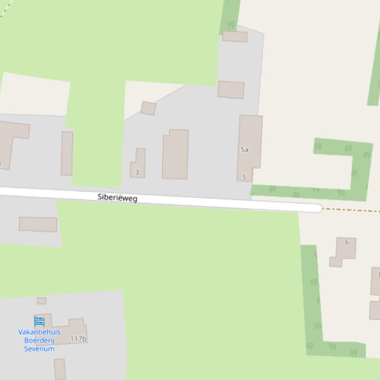 Kaart van de Siberiëweg.