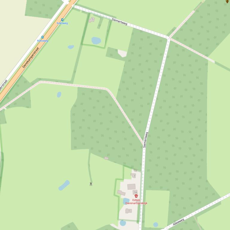 Kaart van de Siemertweg.