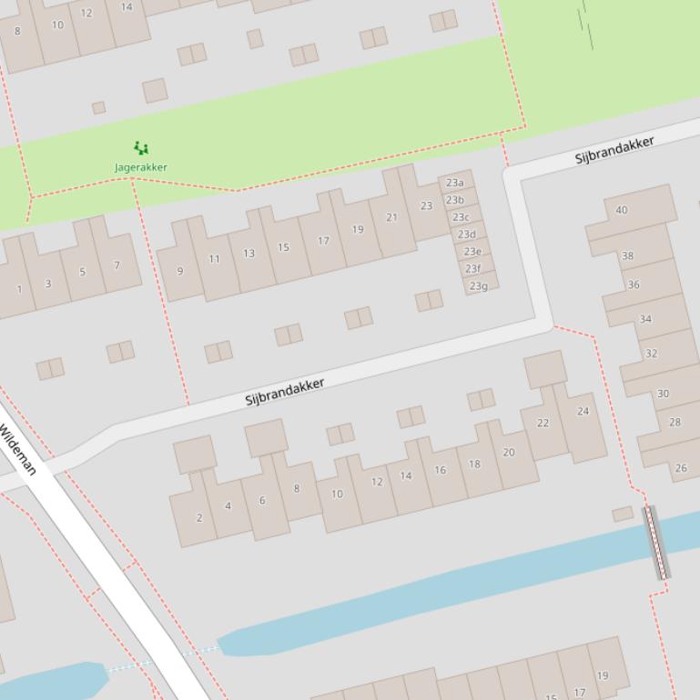 Kaart van  Sijbrandakker.