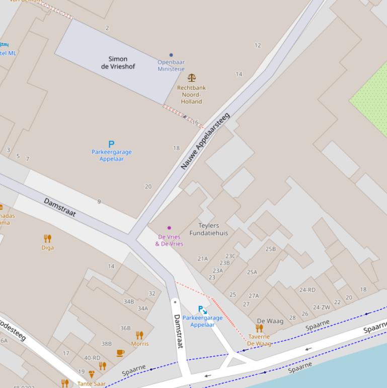 Kaart van  Simon de Vrieshof.