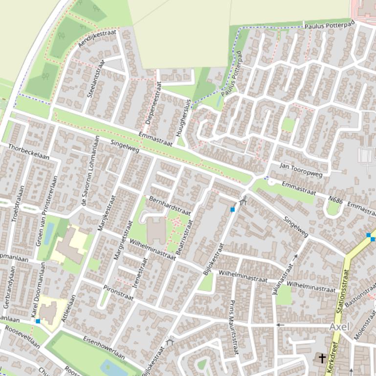 Kaart van de Singelweg.