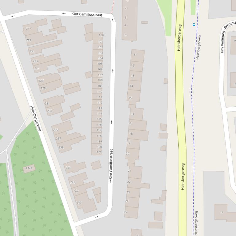 Kaart van de Sint Camillusstraat.