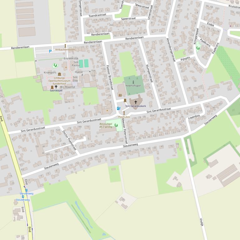 Kaart van de Sint Gerardusstraat.