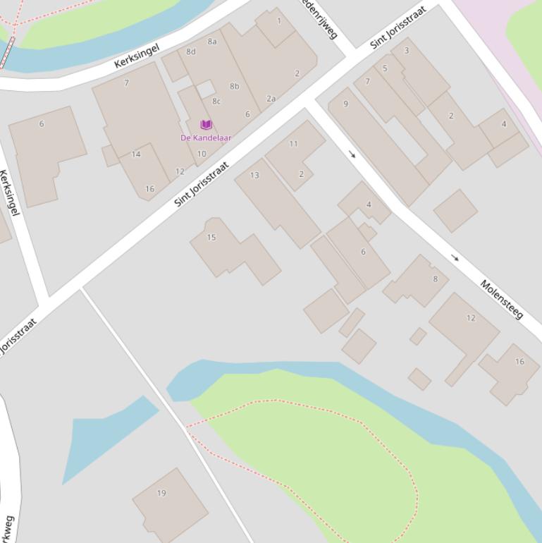 Kaart van de Sint Jorisstraat.