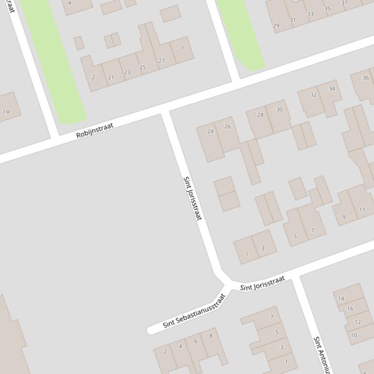 Kaart van de Sint Jorisstraat.