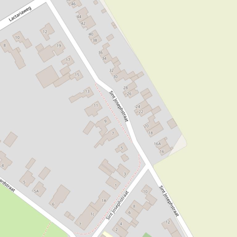 Kaart van de Sint Josephstraat.