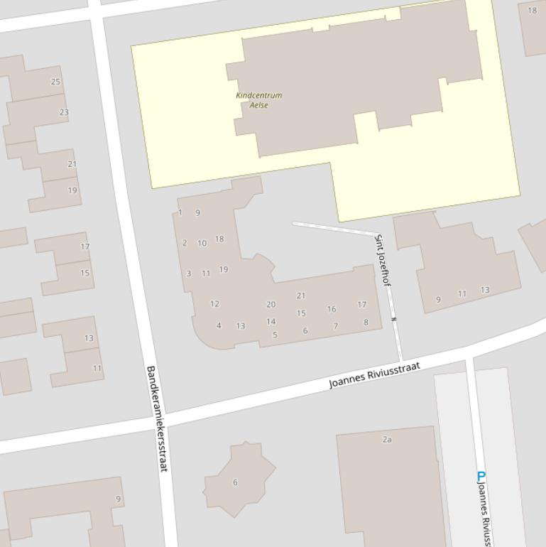 Kaart van de Sint Jozefhof.