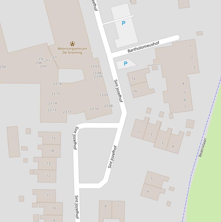 Kaart van de Sint Jozefhof.