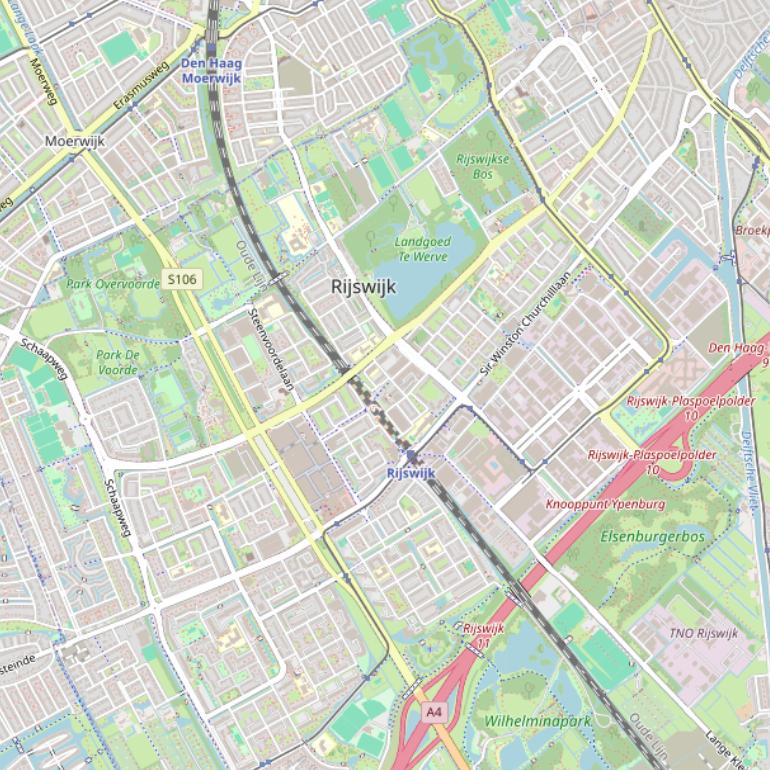 Kaart van de Sir Winston Churchilllaan.