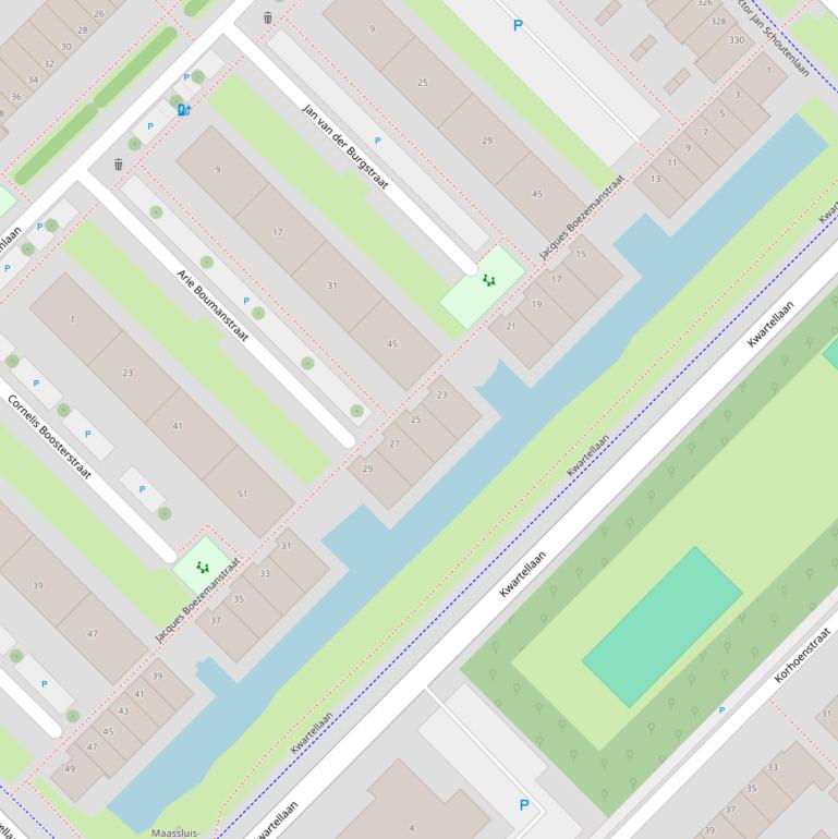 Kaart van de Sjaak Boezemanstraat.