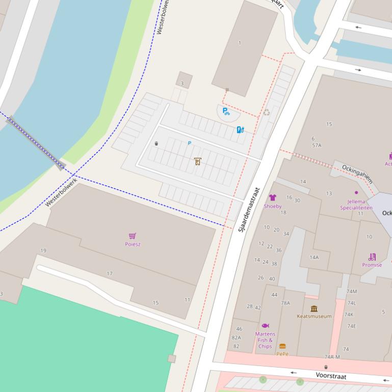 Kaart van de Sjaardemastraat.