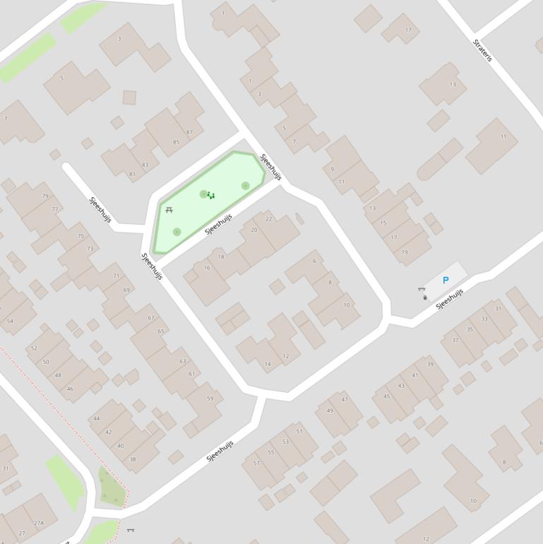 Kaart van  Sjeeshuijs.