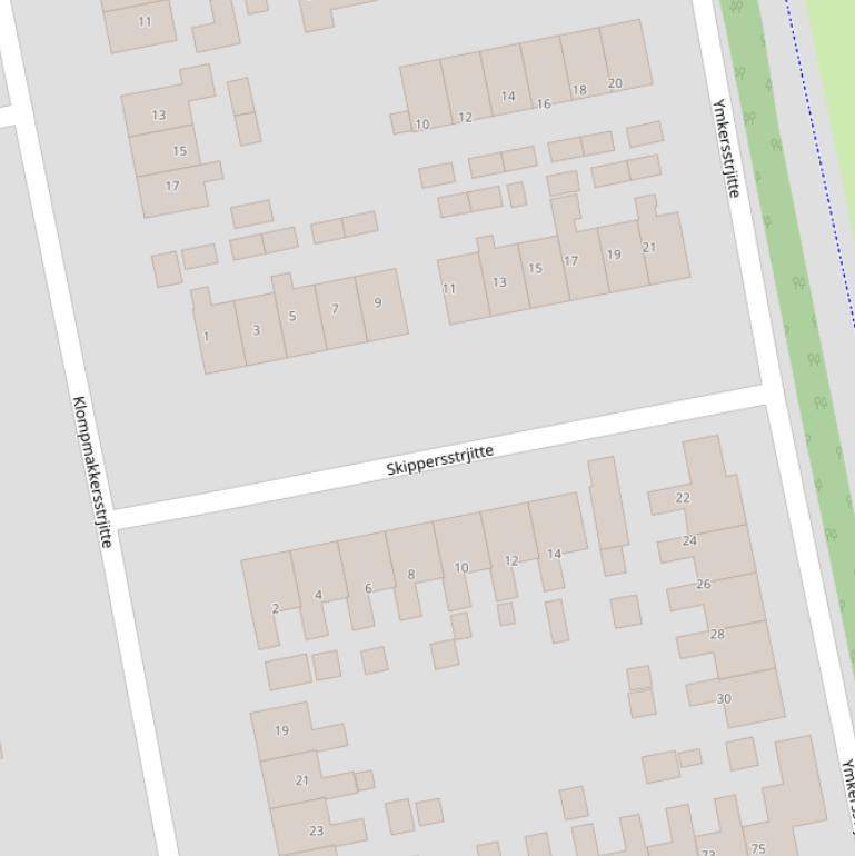 Kaart van  Skippersstrjitte.