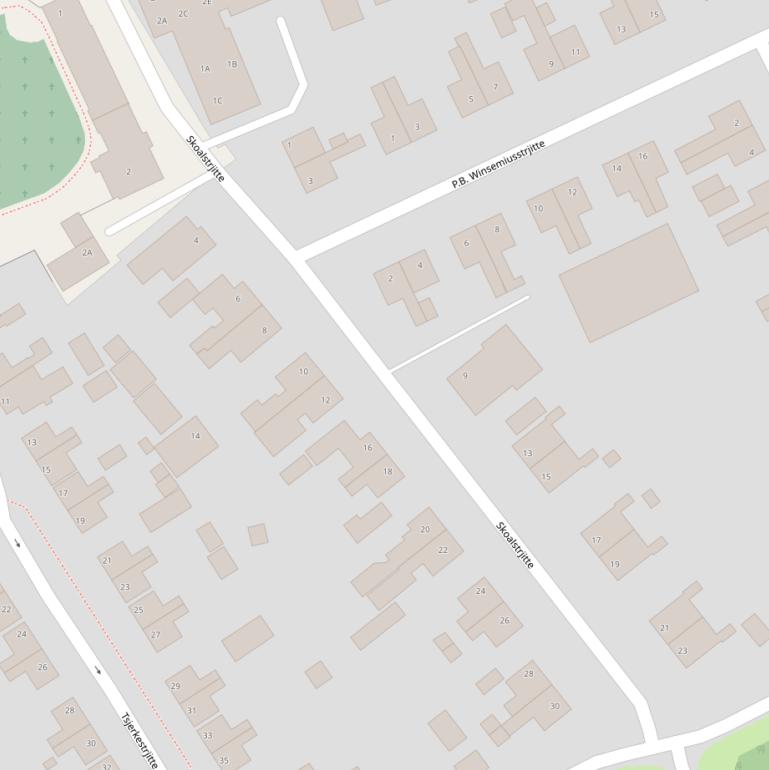 Kaart van  Skoalstrjitte.