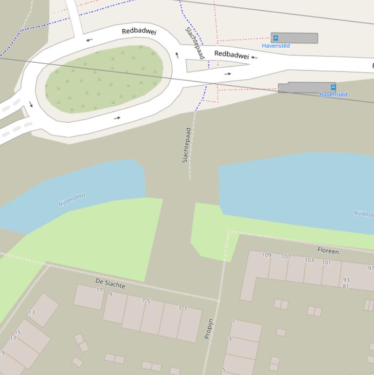 Kaart van  Slachtepaad.