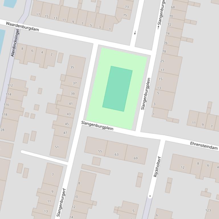 Kaart van het Slangenburgplein.