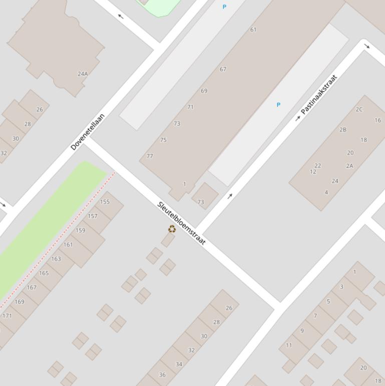 Kaart van de Sleutelbloemstraat.