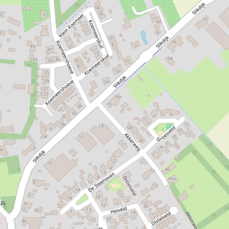 Kaart van de Slikdijk.