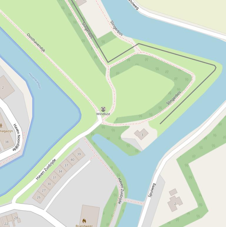 Kaart van het Slingerbos.