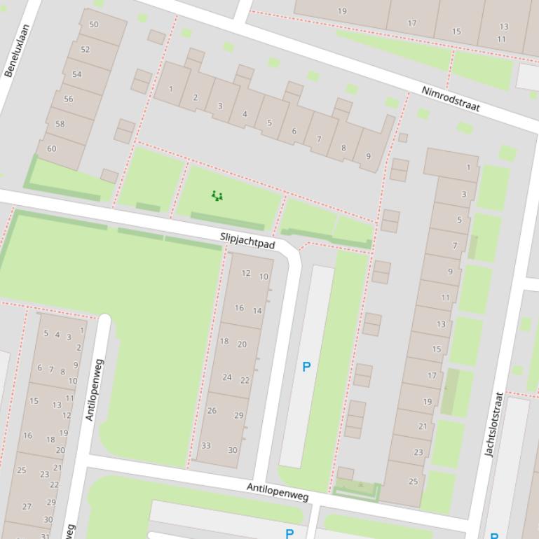 Kaart van het Slipjachtpad.