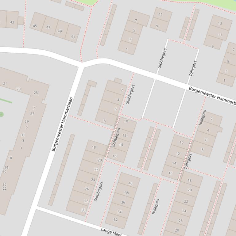 Kaart van  Slobbegors.