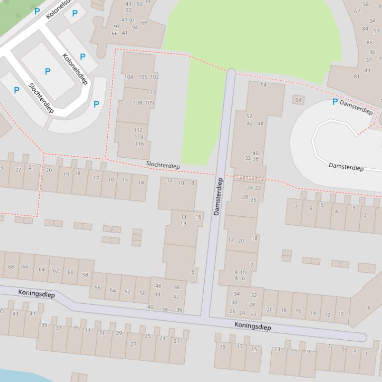 Kaart van  Slochterdiep.