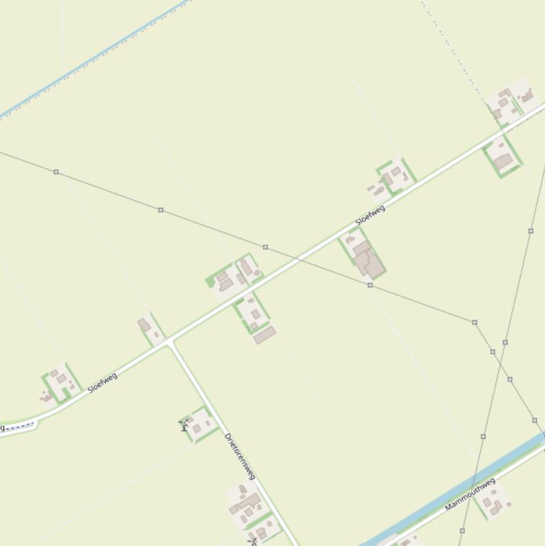 Kaart van de Sloefweg.