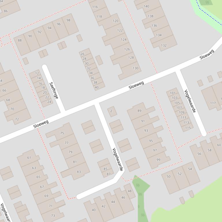 Kaart van de Sloeweg.