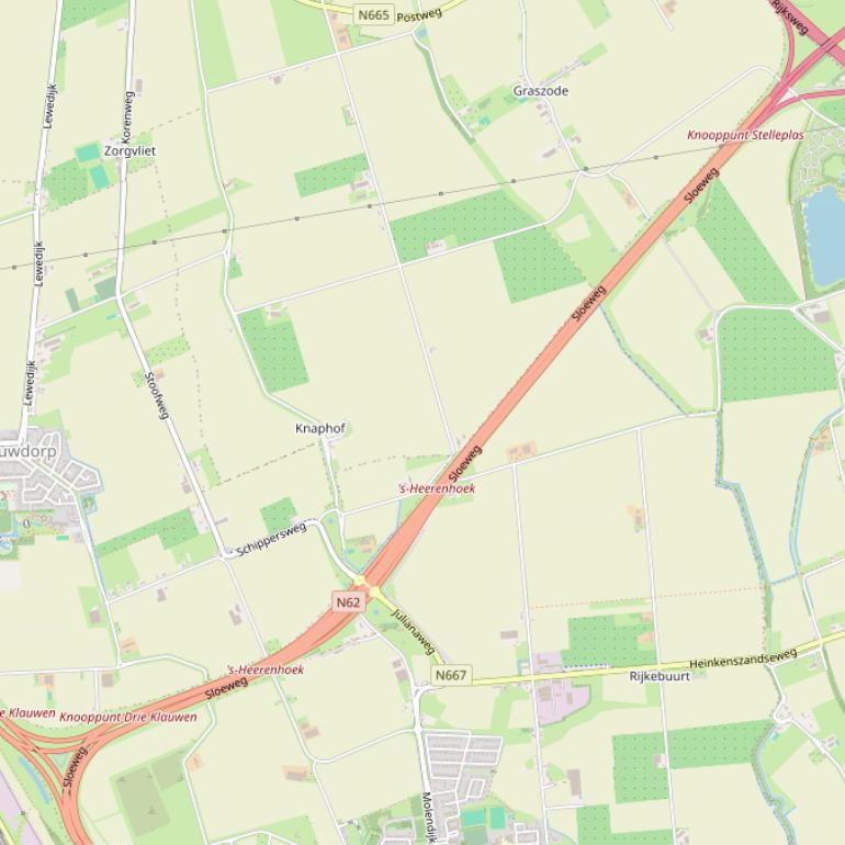 Kaart van de Sloeweg.