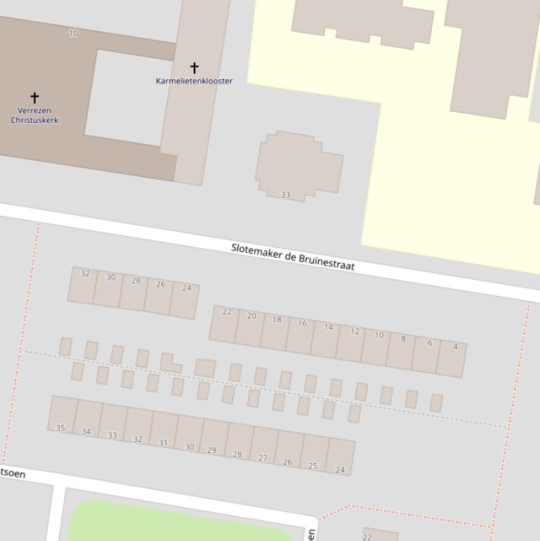 Kaart van  Slotemaker de Bruïnestraat.