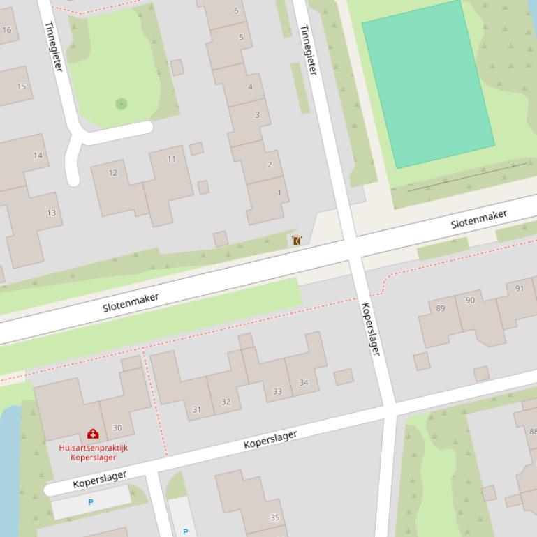 Kaart van  Slotenmaker.