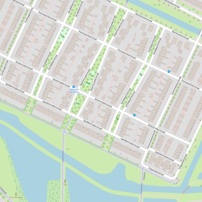 Kaart van de Slotenmakerstraat.